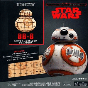 STAR WARS BB 8 MODELO DE MADERA 3D COLECCIONABLE