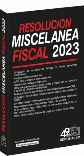 RESOLUCION MISCELANEA FISCAL 2023 - Librería León